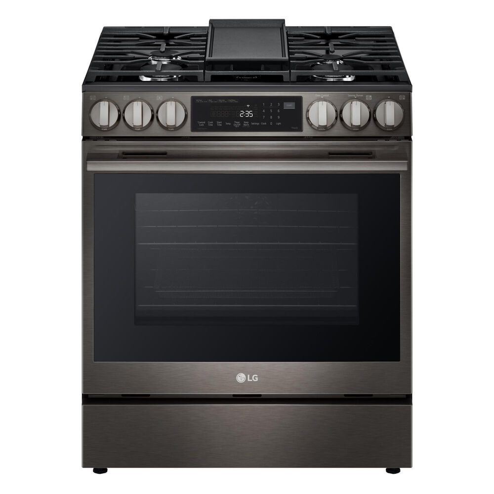 LG 6.3 Cu. Ft. Smart Gas Slide-In Range with ProBake Convection InstaView and Air Fry in Black Stainless Steel, , large