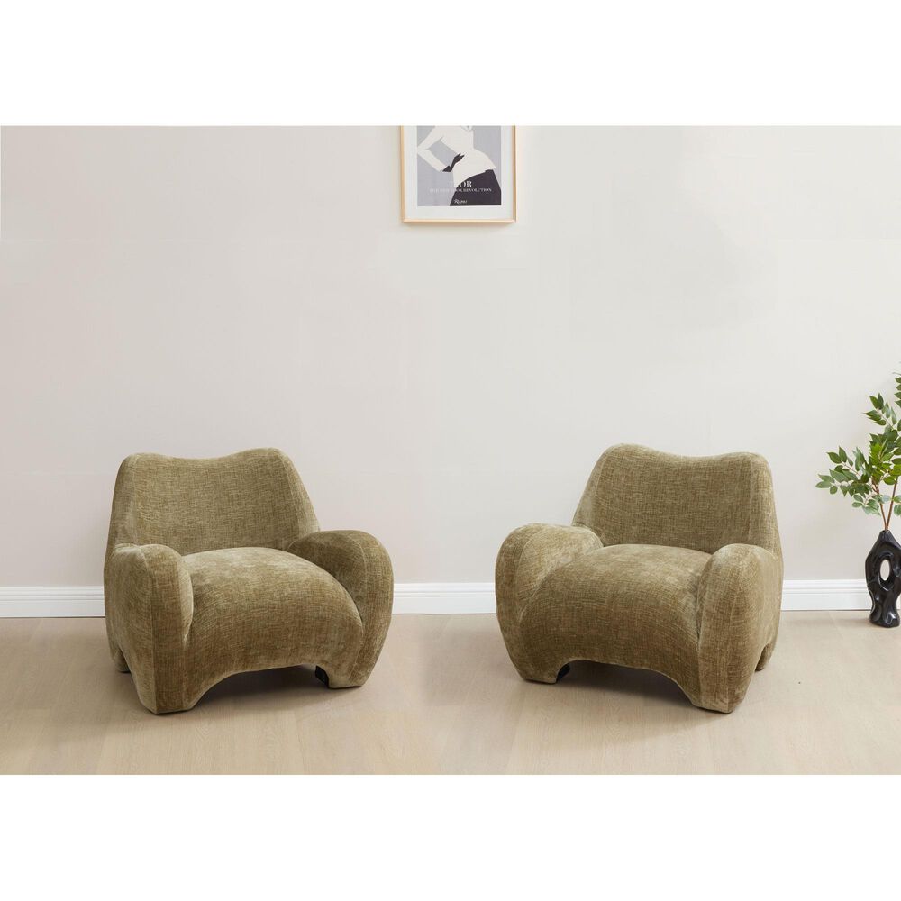 Safavieh Randal Accent Chair in Olive Green, , large