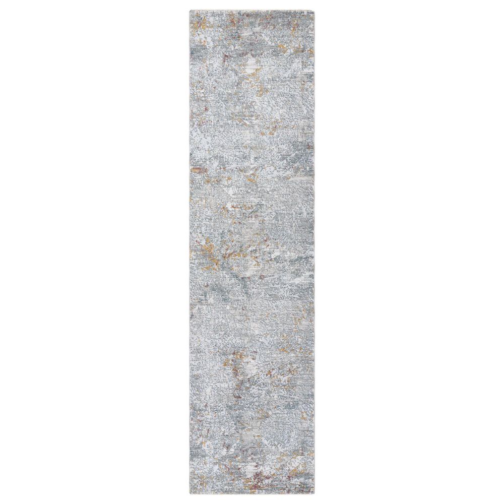 Surya Dresden Gray, White, Medium Gray, Light Slate, Mustard and Rust 2"7" x 10" Runner, , large