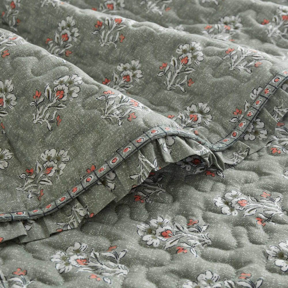 Hampton Park Linwood 3-Piece Queen Quilt Set in Sage Green, , large