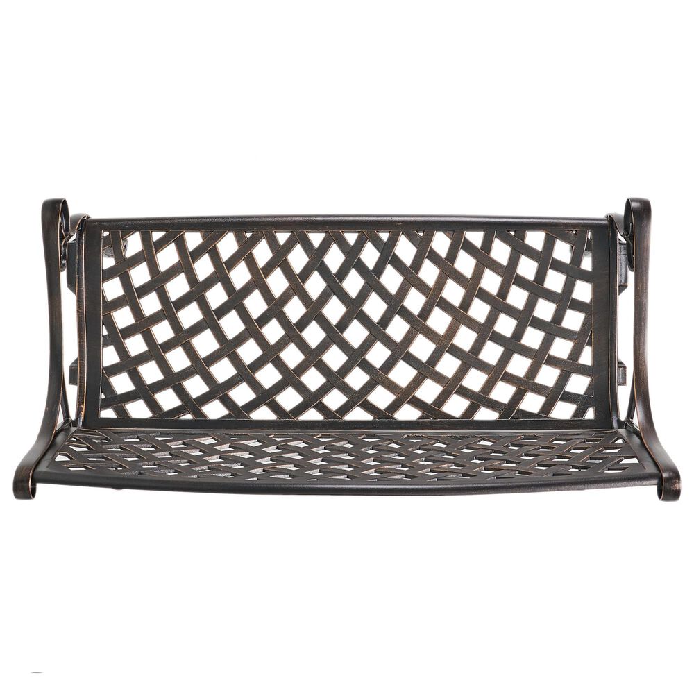 Hearth and Haven Spencer Patio Cast Bench in Copper, , large