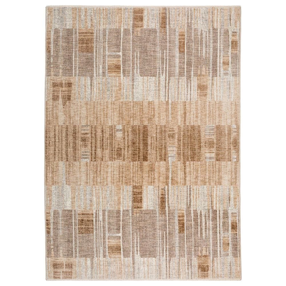 Dalyn Rug Company Neola Striped 9" x 13"2" Khaki Area Rug, , large