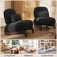 Morden Fort Cloud Boucle Armless Chair in Black (Set of 2), , large
