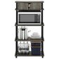 HOMLUX Turn-N-Tube 3-Tier Kitchen Storage Shelf with Top Cabinet in French Oak Grey and Black, , large