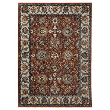 Oriental Weavers Aberdeen Border Dance 9"10" x 12"10" Red Area Rug, , large
