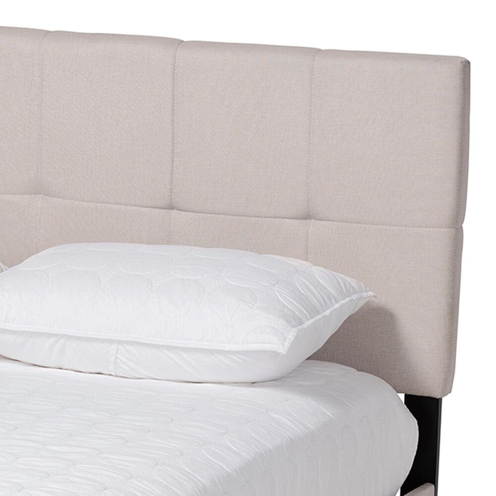 Baxton Studio Netti Queen Storage Bed with Beige Upholstered in Black, , large