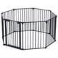 HOMLUX 8-Panel Adjustable Pet Gate in Black, , large