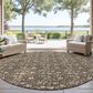 Dalyn Rug Company Soft Essentials Floral Chocolate 8" Round Indoor/Outdoor Area Rug, , large