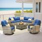 HOMLUX 9-Piece Modular Patio Conversation Set in Navy Blue, , large