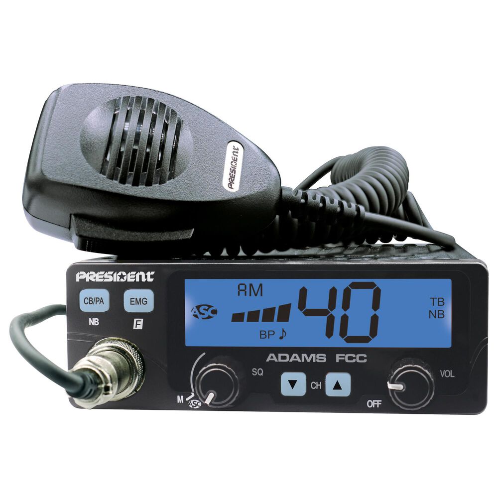President Electronics Adams Fcc Cb Radio 7 Colors, , large