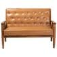 Baxton Studio Sorrento Stationary Loveseat in Tan, , large