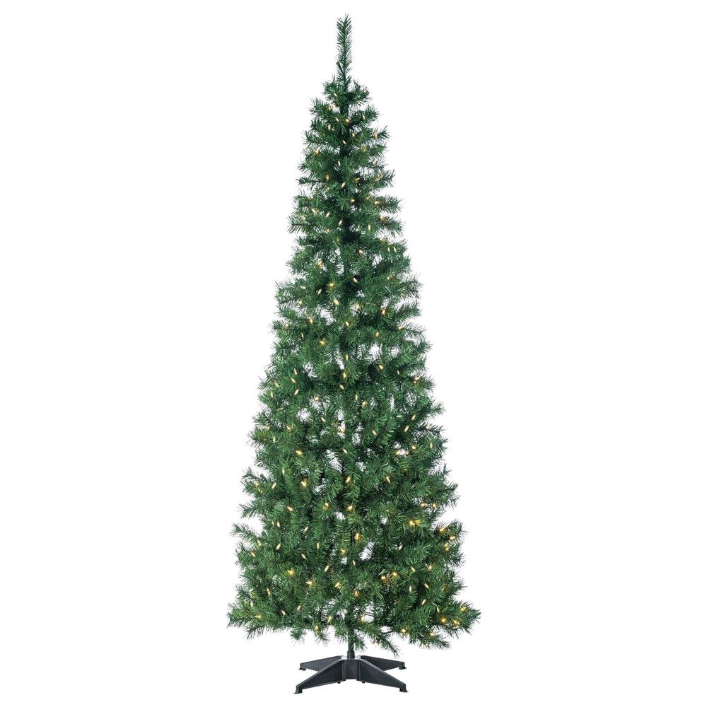 The Gerson Company 9" Pop-Up Fir Tree with Warm White Lights LED in Green, , large