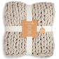 Demdaco Chunky Knit 65" x 70" Throw Blanket in Taupe, , large
