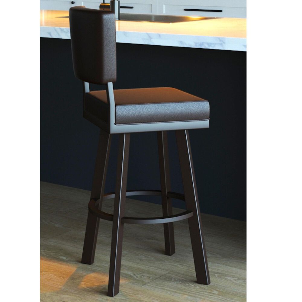 Delaware Dining Malibu 26" Swivel Barstool in Sun Bronze/Dark Brown, , large