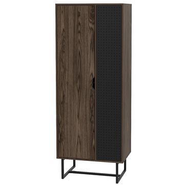 RST Brands Vernal Storage Cabinet in Walnut with Black Metal Door, , large