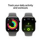Apple Watch Series 11 (GPS+Cellular) 46mm Natural Titanium Case with Stone Gray Sport Band - S/M - (2025), , large