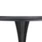 Leisuremod LeisureMod Bristol Mid-Century Modern Round Dining Table with a 31 Wood Top and Iron Pedestal Base with Gloss Finish for Kitchen and Dining Room, , large
