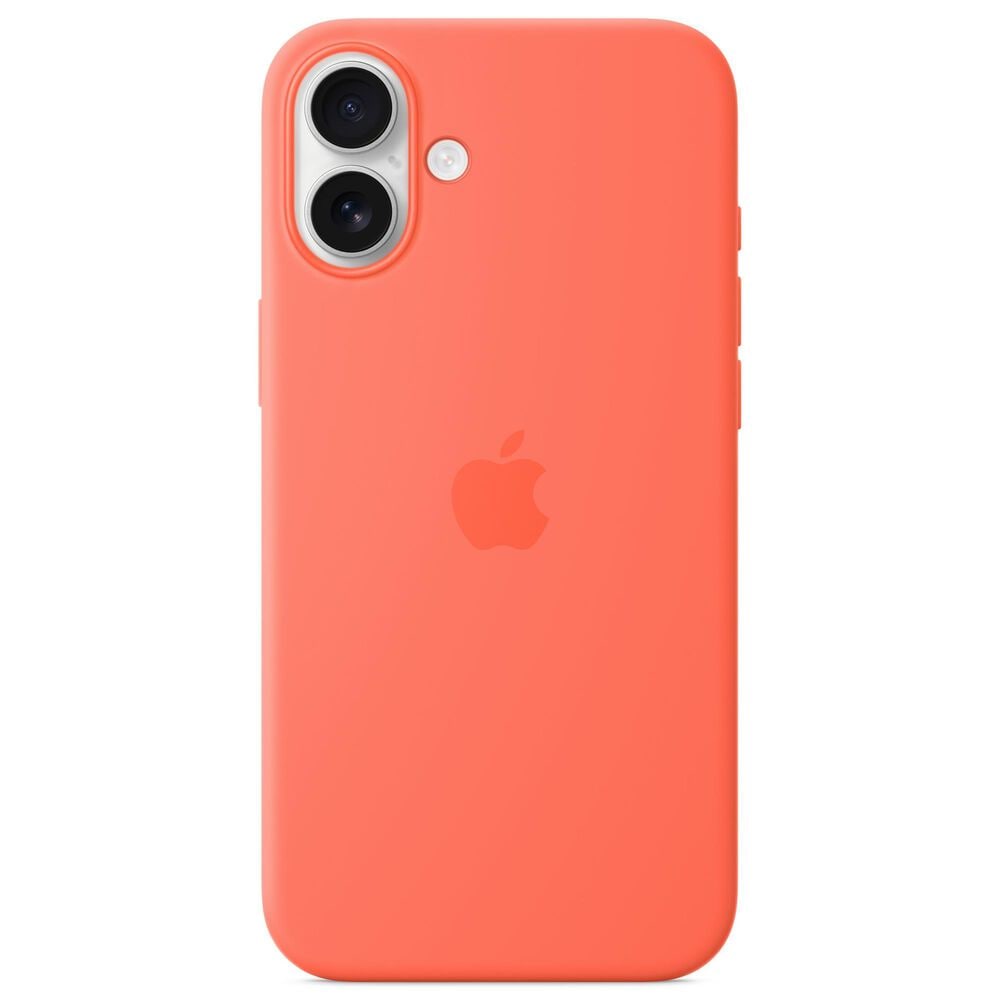 Apple Silicone Case with MagSafe for iPhone 16 Plus in Tangerine, , large
