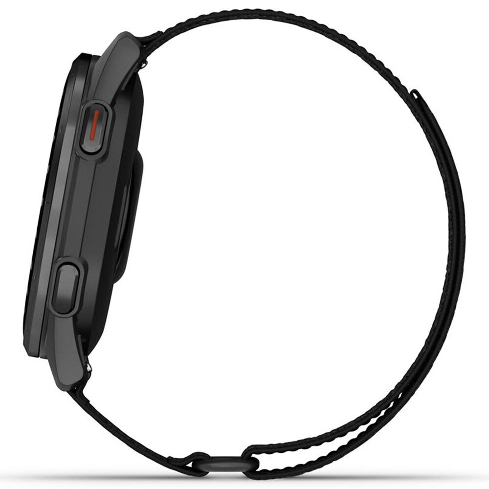 Garmin Approach S50 43mm Golf and Fitness Smartwatch Slate Aluminum Bezel Case with Black Nylon Band, , large