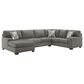 Ashley Clarington 3-Piece Sleeper Left Facing Sectional with Chaise in Greystone, , large