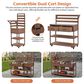 HOMLUX 62.3"" Outdoor Kitchen Island in Brown, , large