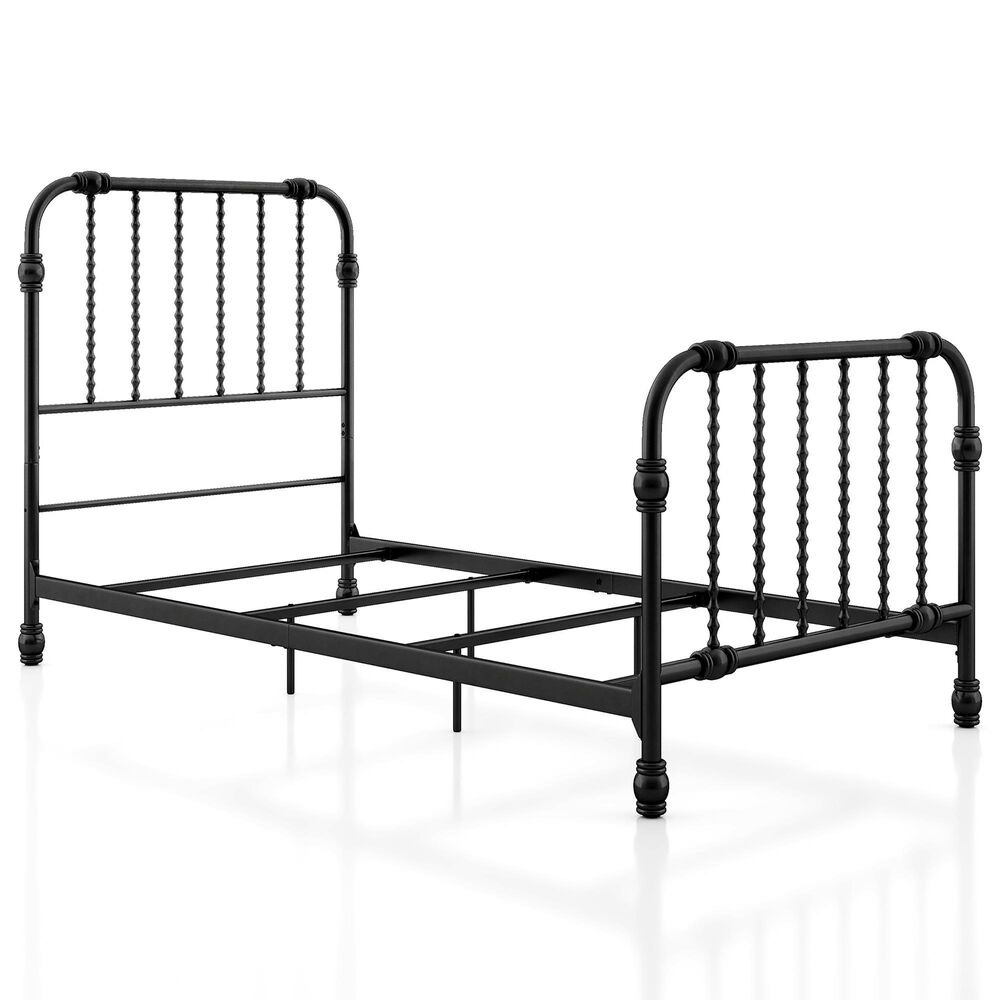 Furniture of America Wren Twin Spindle Kids Bed in Black, , large