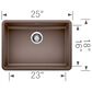 Blanco Precis 25" ADA Single Bowl Kitchen Sink in Cafe, , large