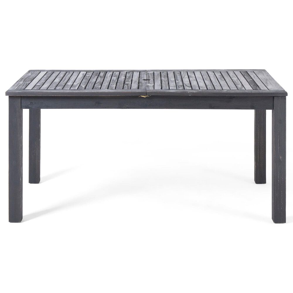 Hearth and Haven Outdoor Rectangular Dining Table in Dark Grey - Table Only, , large