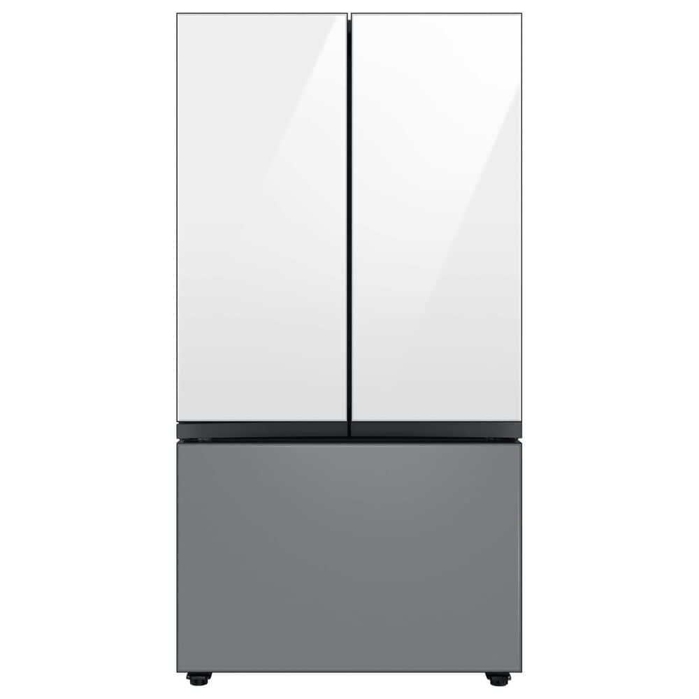 Samsung Bespoke Bespoke 3-Door French Door Refrigerator Top Panel in White Glass, , large