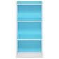 HOMLUX 3-Tier Open Shelf Bookcase in Light Blue and White, , large