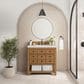 James Martin Malibu 36" Single Bathroom Vanity in Amber Birch with 3 cm Lime Delight Quartz Top and Rectangular Sink, , large