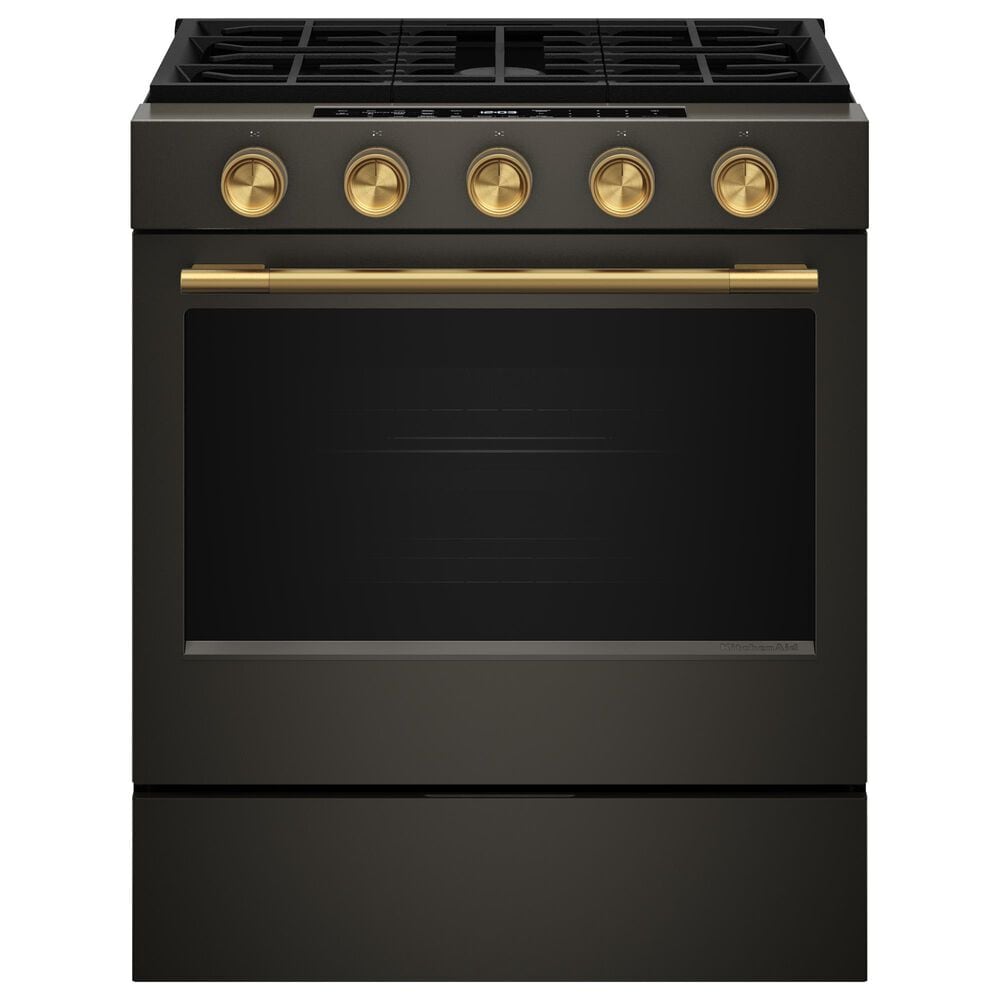 KitchenAid 5 Cu. Ft. Smart Slide-in Gas Range in Black Ore, , large