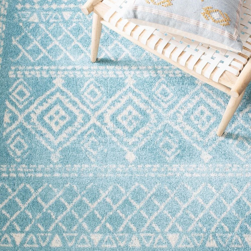 Safavieh Tulum 4&#39; x 6&#39; Turquoise and Ivory Area Rug, , large