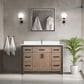Lexora Home Ziva 48" Single Bathroom Vanity in Rustic Barnwood with 2 cm White Quartz Top and Rectangular Sink, , large