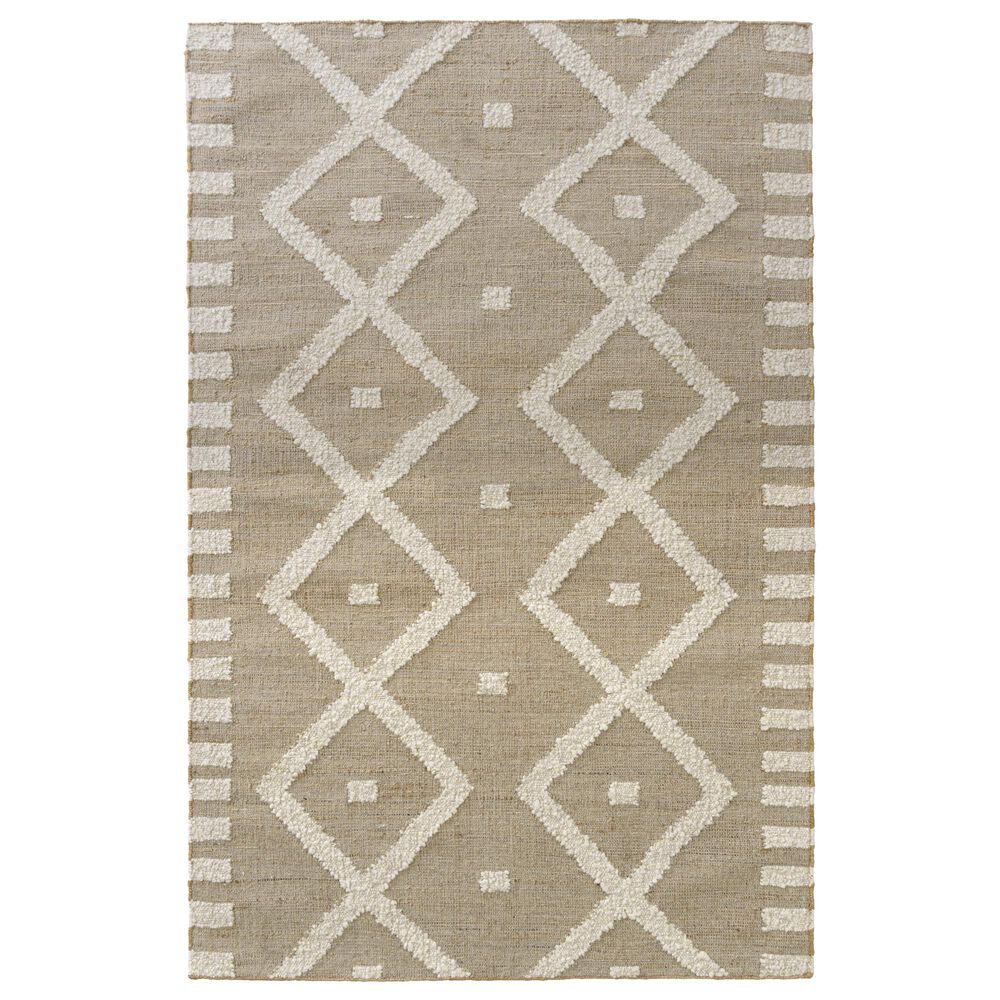 L&R Resources Geoblend 10" x 14" Beige and Natural Area Rug, , large