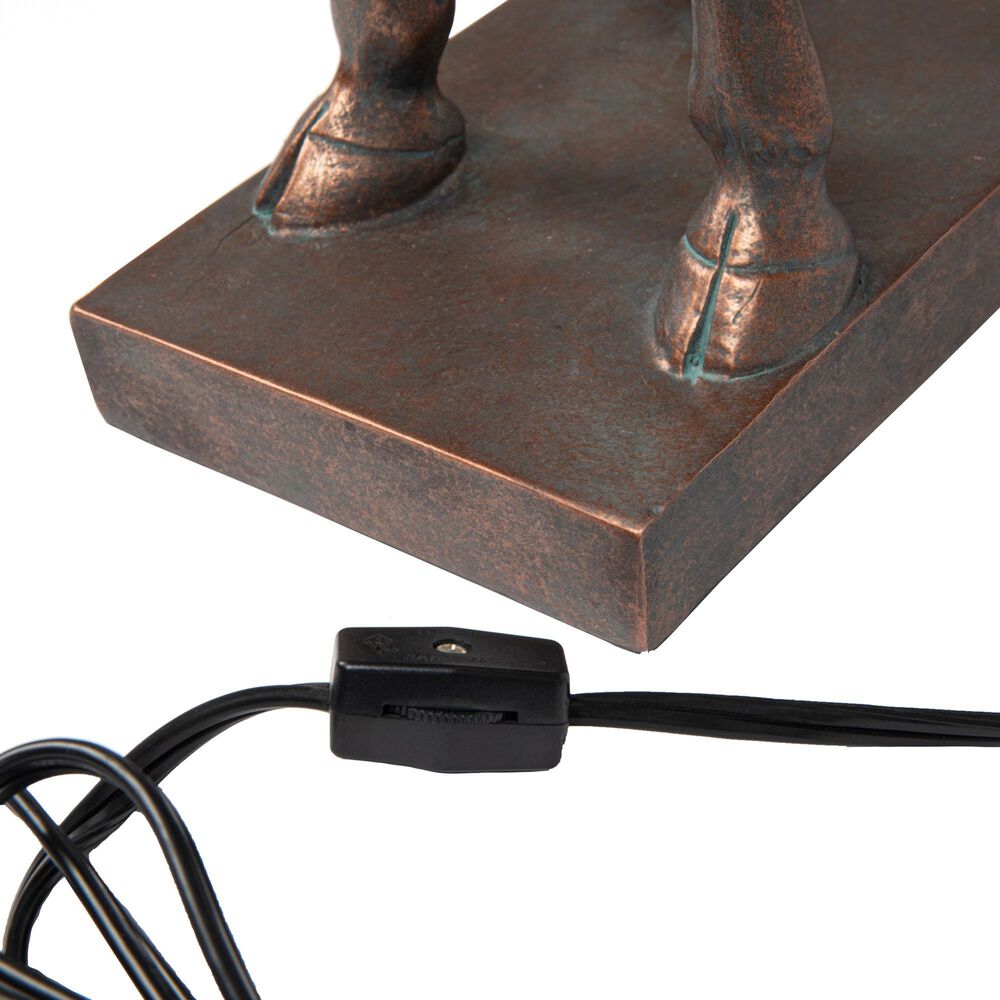 Creative Coop Serengeti Giraffe Table Lamp in Distressed Bronze, , large