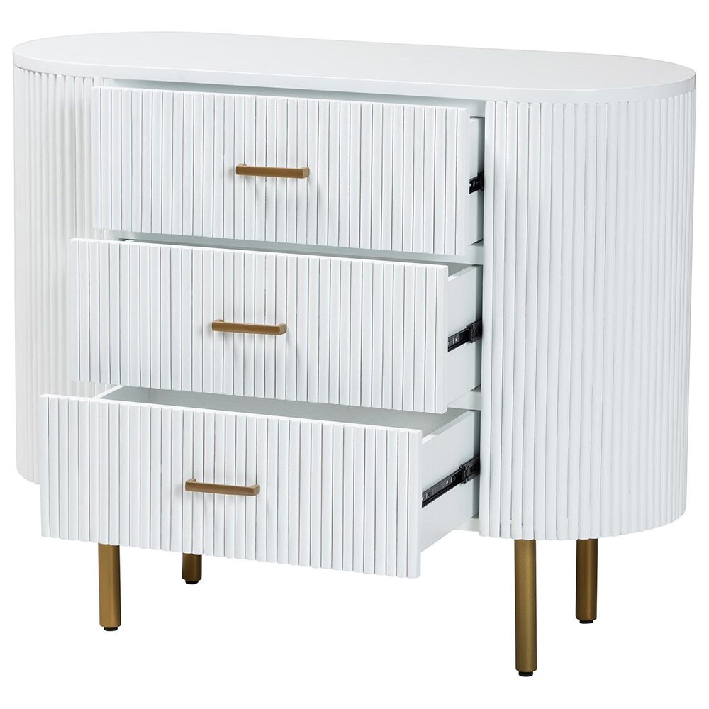 Baxton Studio Beyla 3-Drawer Dresser in White and Gold, , large