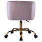 Impressions Vanity Rylee Swivel Vanity Chair with Pink Cushion in Antique Gold, , large
