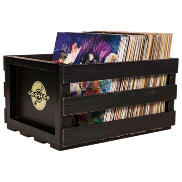 Crosley Furniture Record Storage Crate in Black, , large