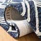 Safavieh Micro-Loop MLP154N 2"3" x 7" Navy and Ivory Runner, , large