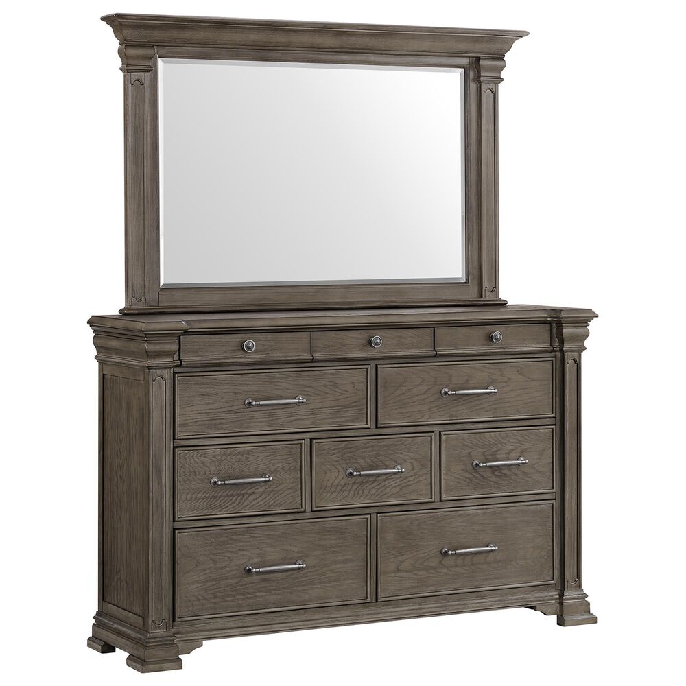 Mayberry Hill Kings Court 5 Piece King Panel Bedroom Set in Grey, , large