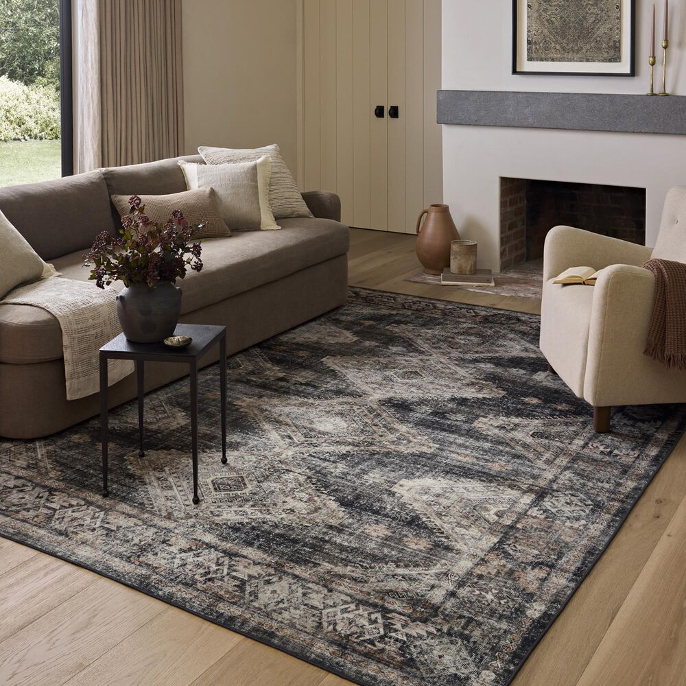 Amber Lewis x Loloi Josie 7&#39;6&quot; x 9&#39;6&quot; Ink and Earth Area Rug, , large