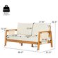 HOMLUX 2-Piece Outdoor Conversation Set with Cushions in Brown and Beige, , large