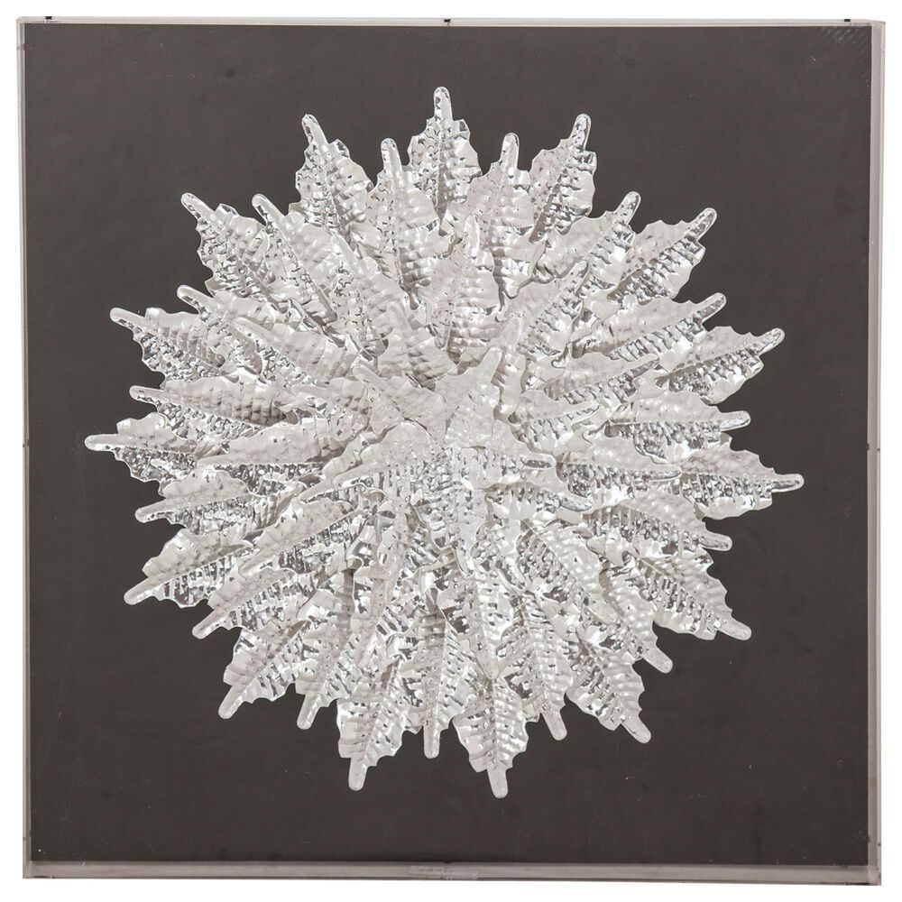 Maple and Jade 24&quot; x 24&quot; Glam Shadow Box Wall Decor in Black and Silver, , large