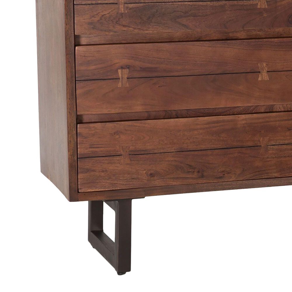 Home Trends &amp; Design Aspen 6-Drawer Dresser in Walnut and Antique Zinc, , large