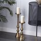 Maple and Jade Aluminum Room Hurricane Lamp in Polished Gold and Clear (Set of 2), , large