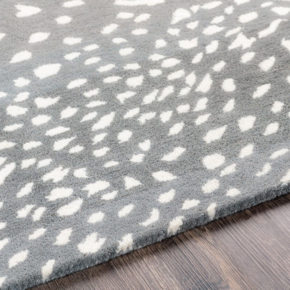 Surya Athena 6&#39; Square Gray and Cream Area Rug, , large