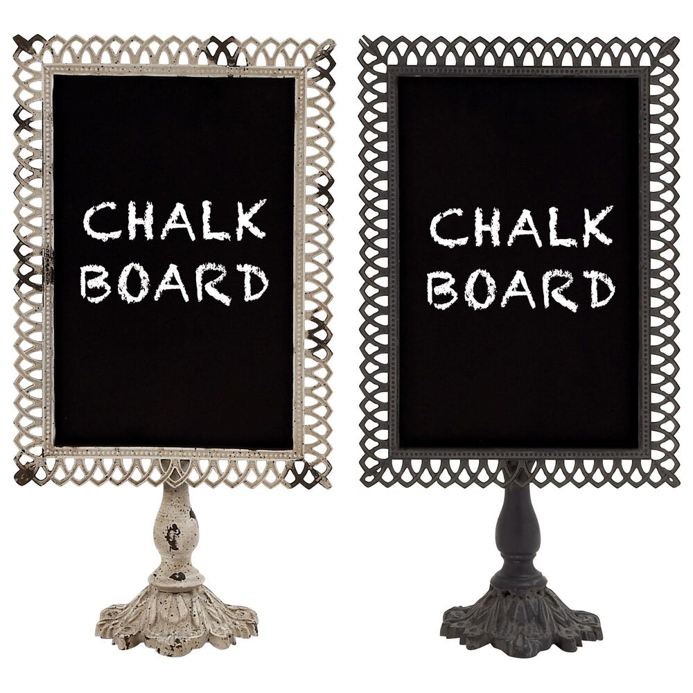 Maple and Jade 20" x 10" Chalkboard with Stand in Black (Set of 2), , large