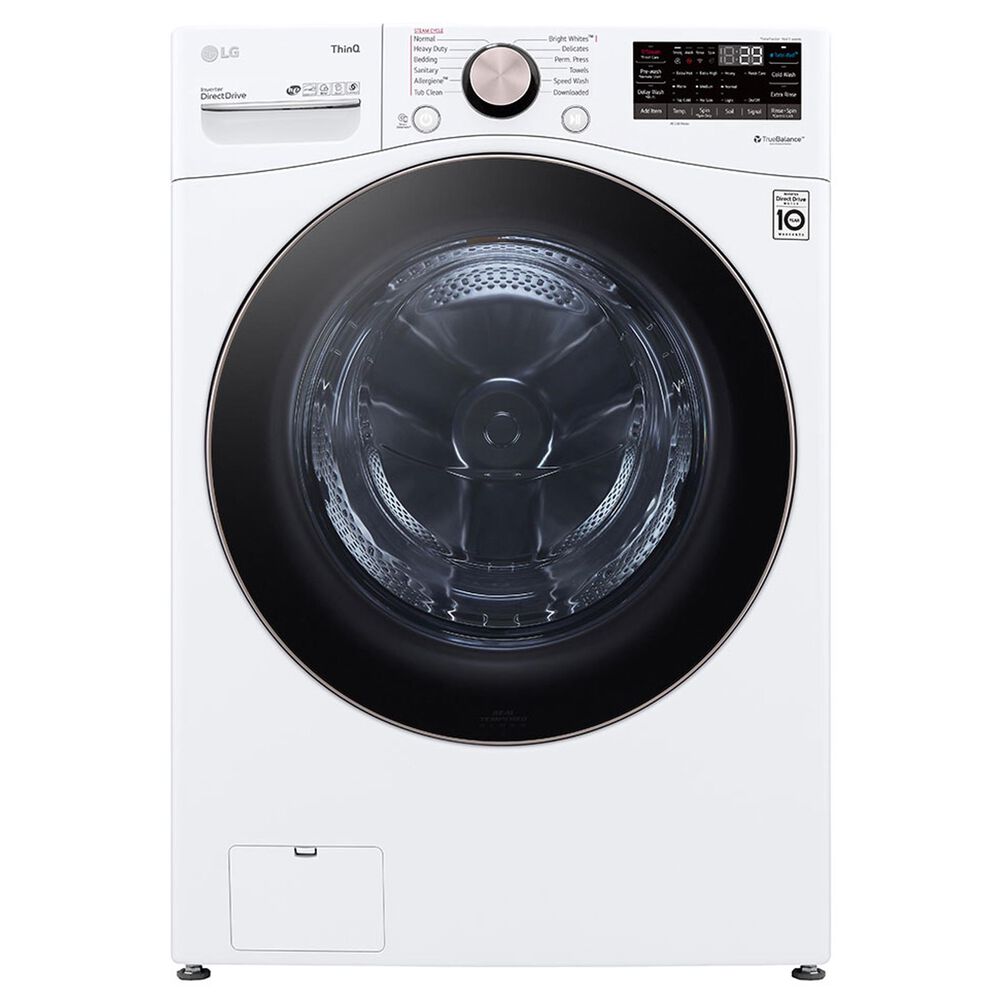 LG 4.5 Cu. Ft. Front Load Washer and 7.4 Cu. Ft. Gas Dryer with TurboWash 360 Laundry Pair in White, , large