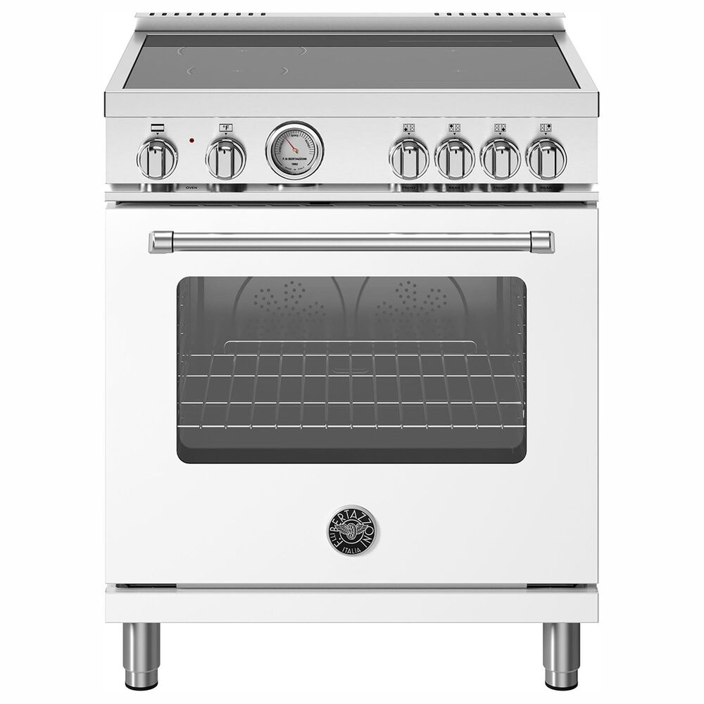 Bertazzoni Master 4.7 Cu. Ft. Freestanding Electric Induction Range in Bianco Matt, , large